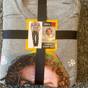 Gray Kids Pajama 2-Piece Sleep Set with Festive Graphic